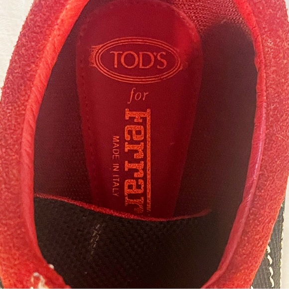 Rare  Vintage Tod’s for Ferrari Red & Black Driving Shoes With Buckles - Size 40 - Picture 5 of 7